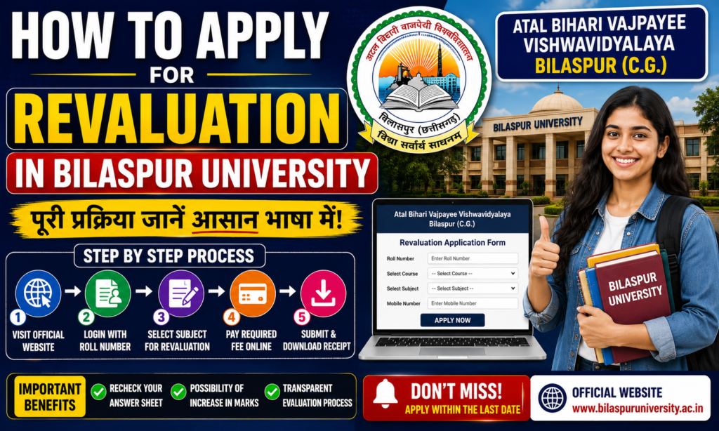 How to Apply for Revaluation in Bilaspur University