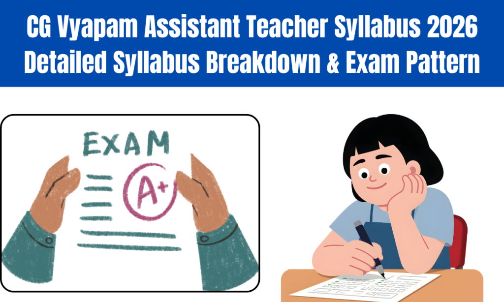 CG Vyapam Assistant Teacher Syllabus 2026: Detailed Syllabus Breakdown & Exam Pattern