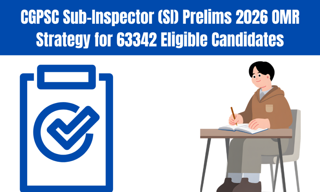 CGPSC Sub-Inspector (SI) Prelims 2026 OMR Strategy for 63342 Eligible Candidates