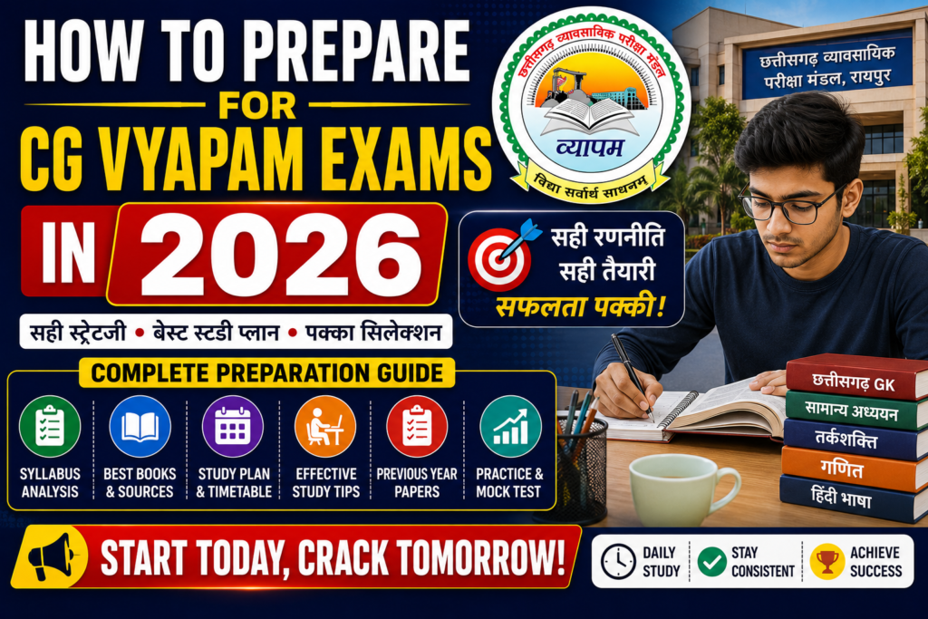How To Prepare For CG Vyapam Exams In 2026