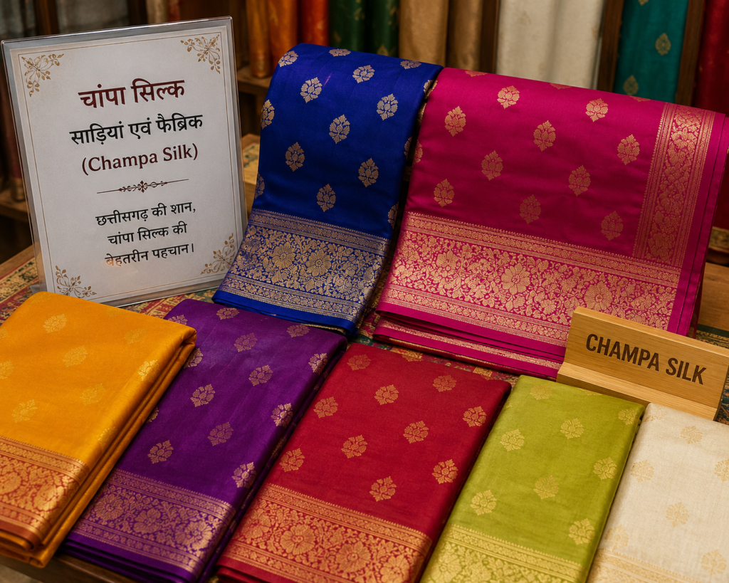 चांपा सिल्क साड़ियां एवं फैब्रिक (Champa Silk)