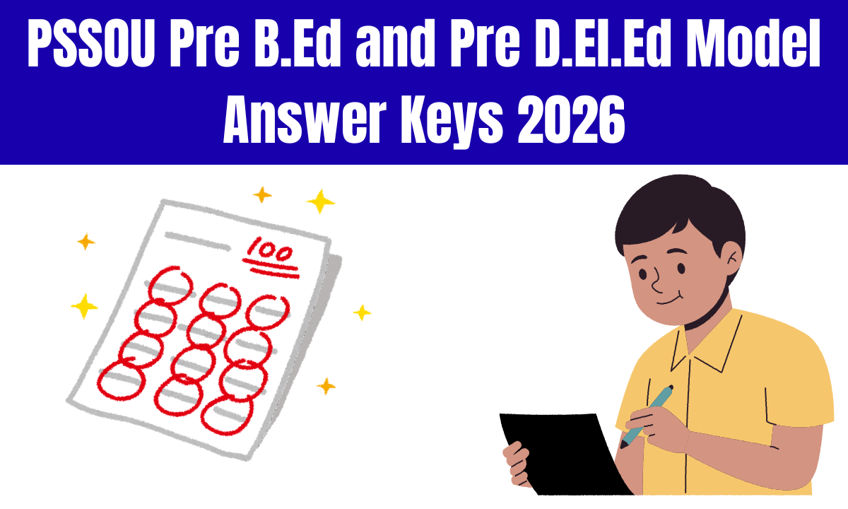 PSSOU Pre B.Ed and Pre D.El.Ed Model Answer Keys Download Page