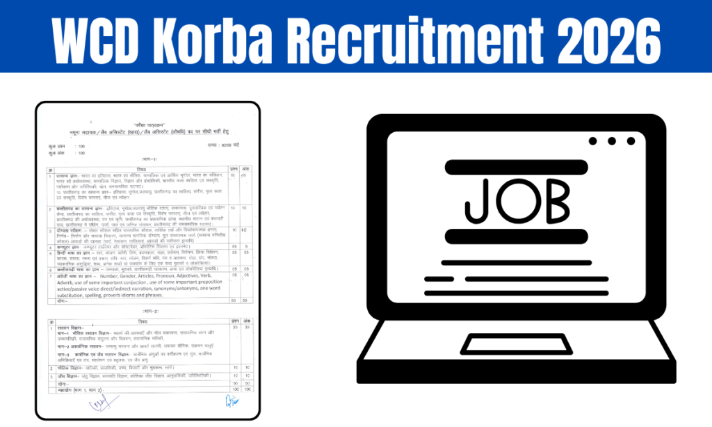 WCD Korba Recruitment 2026
